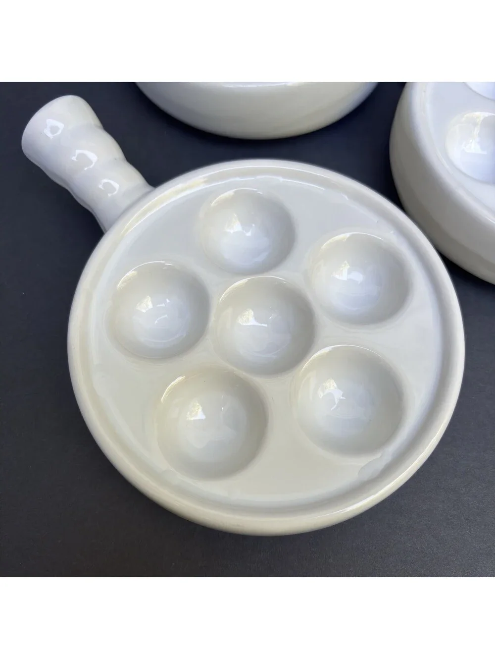 Escargot Dishes 5 Set Snail Plates With Handles, Scallops Mussels Bakeware